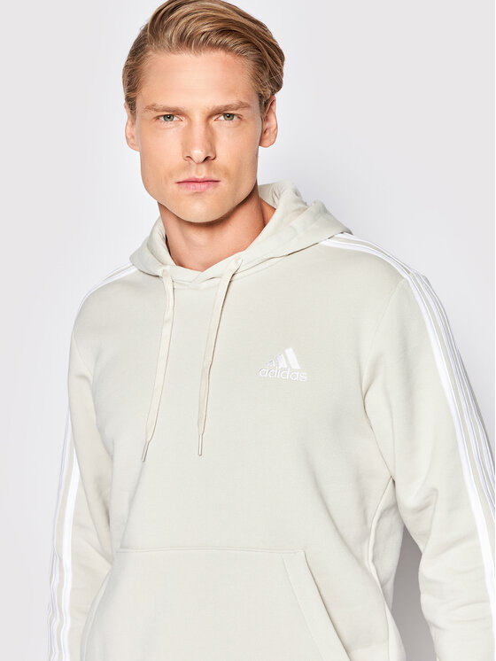 adidas adidas Majica dugih rukava Essentials Fleece 3-Stripes HL2265 Bež Regular Fit