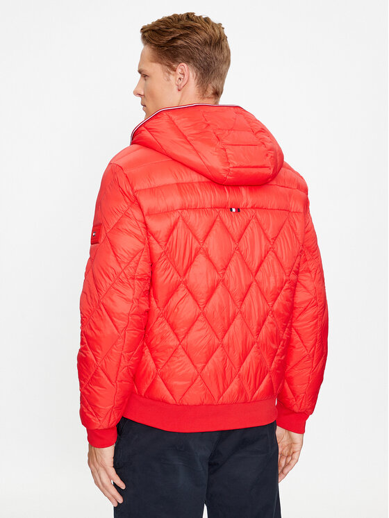 Tommy Hilfiger Tommy Hilfiger Kurtka przejściowa MW0MW32766 Czerwony Regular Fit
