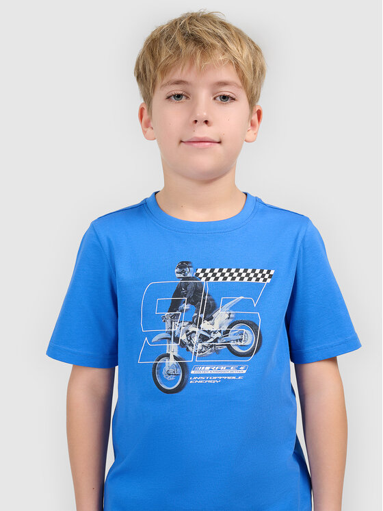 4F 4F T-Shirt ESPORTS RACING Niebieski Regular Fit