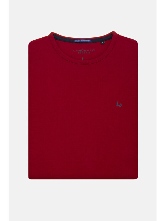 Lancerto Lancerto T-Shirt Daniel TS124121000034 Bordowy Regular Fit