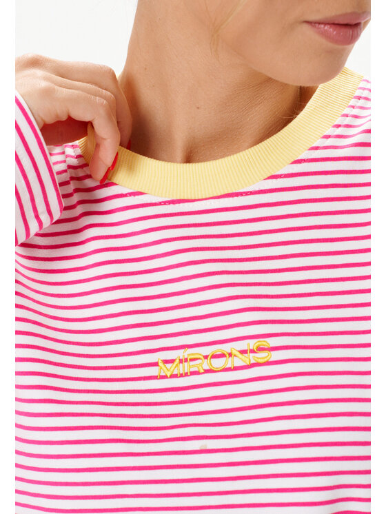 Mirons Mirons Longsleeve Print Różowy ciemny Regular Fit