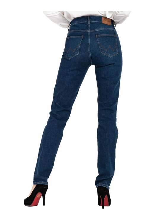 Wrangler Wrangler Jeansy W26LKRP25 Granatowy Slim Fit