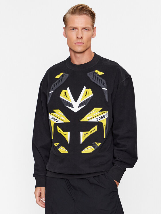 BOSS Boss Felpa WeBikerGear 50497103 Nero Relaxed Fit