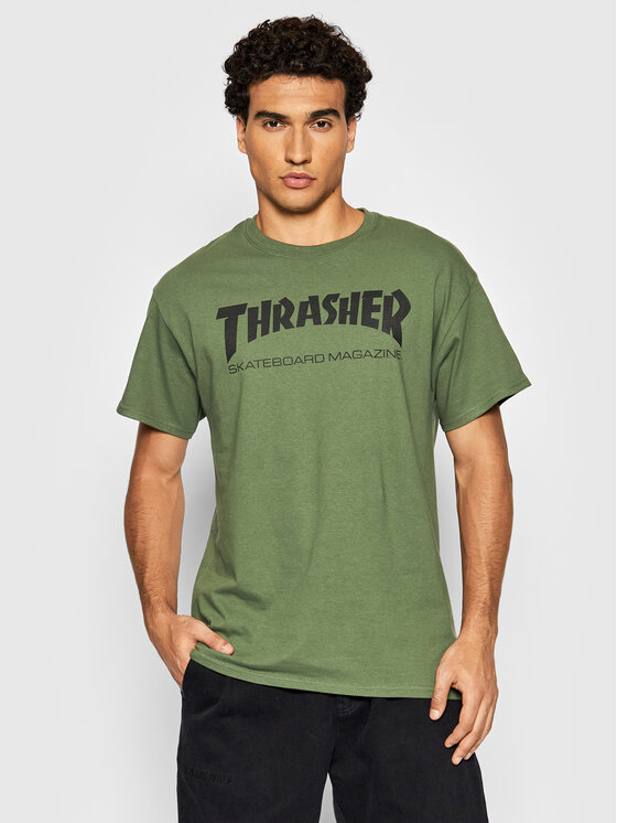 Thrasher Marškinėliai Skatemag Žalia Regular Fit