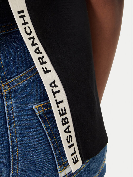 Elisabetta Franchi Elisabetta Franchi Sweater TK-72S-61E2-V250 Fekete Regular Fit