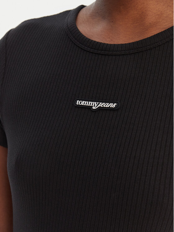 Tommy Jeans Tommy Jeans Ежедневна рокля DW0DW22339 Черен Slim Fit