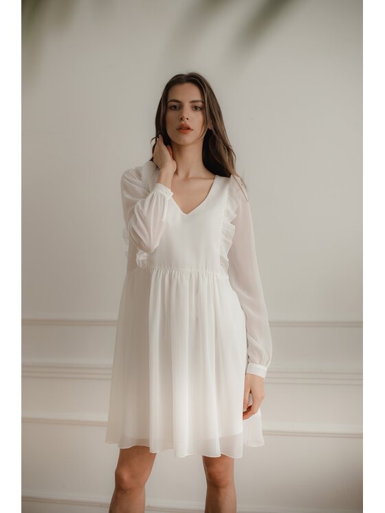 Lenitif Lenitif Vestito L083 Écru Regular Fit