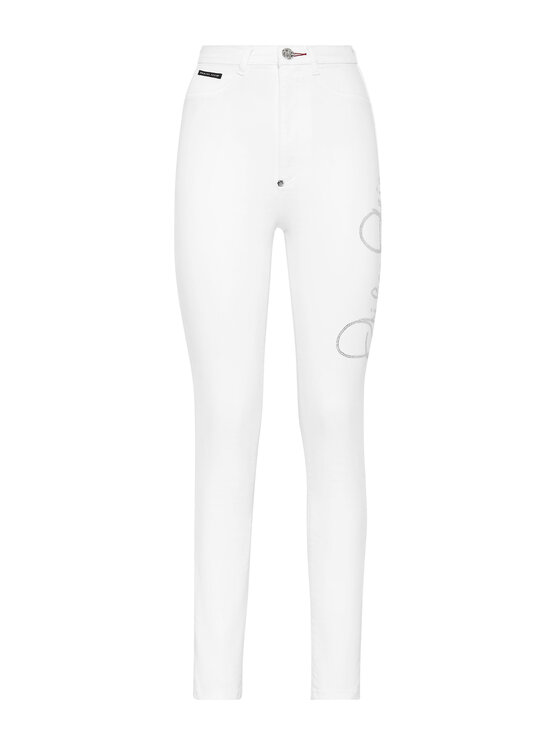 PHILIPP PLEIN PHILIPP PLEIN Jeansy 4411 Biały Slim Fit