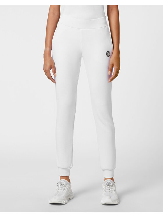 Plein Sport Plein Sport Joggers kalhoty 743 Bílá Regular Fit