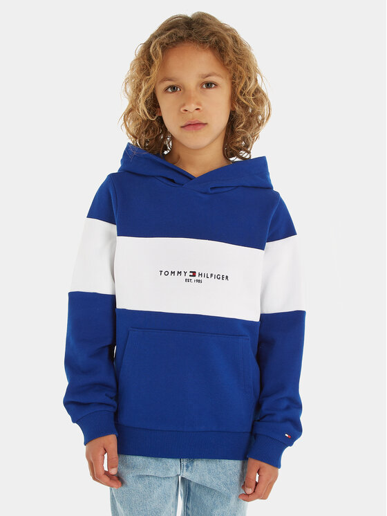 Tommy Hilfiger Sweatshirt Essential Colorblock KB0KB08385 Blau Regular Fit