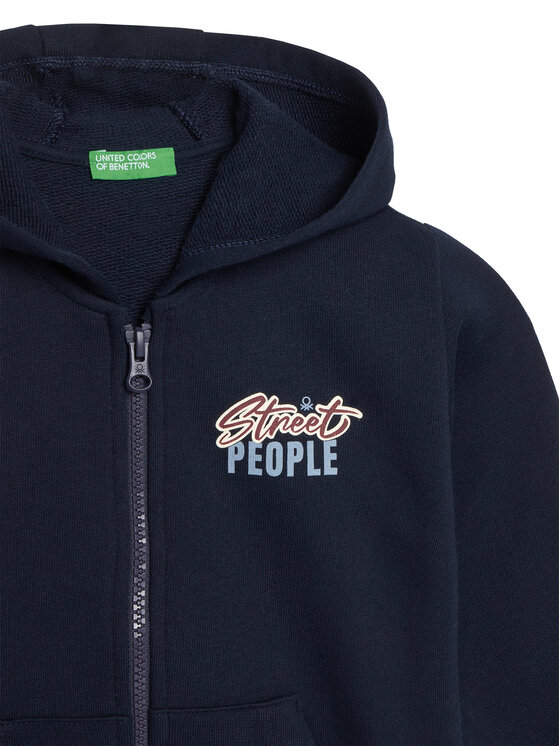 United Colors Of Benetton United Colors Of Benetton Mikina 3J68G503Y Tmavomodrá Relaxed Fit