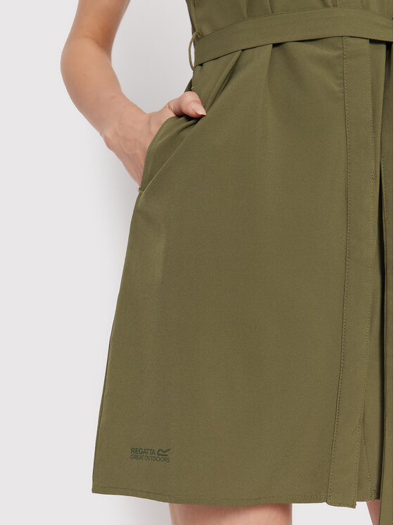 Regatta Regatta Sukienka codzienna Highton Stretch RWD042 Zielony Regular Fit