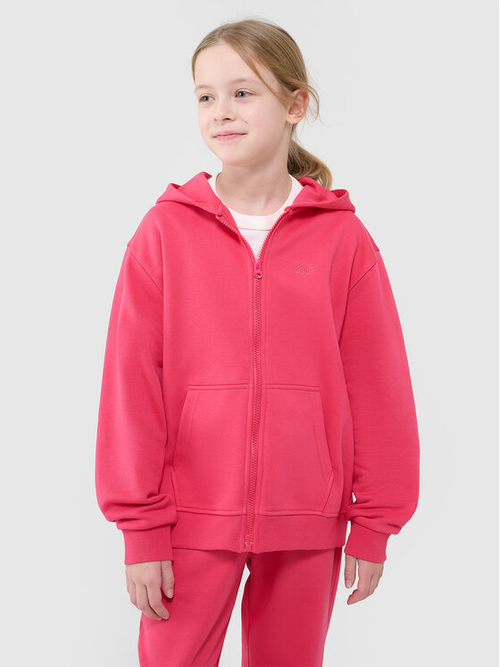 4F 4F Bluza BASIC+ Różowy Oversize