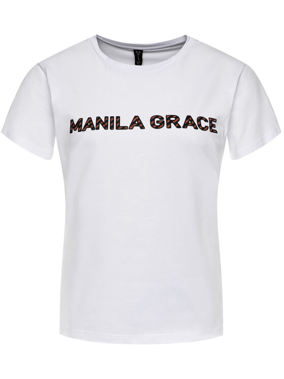Manila Grace Manila Grace T-särk T169CU Valge Regular Fit