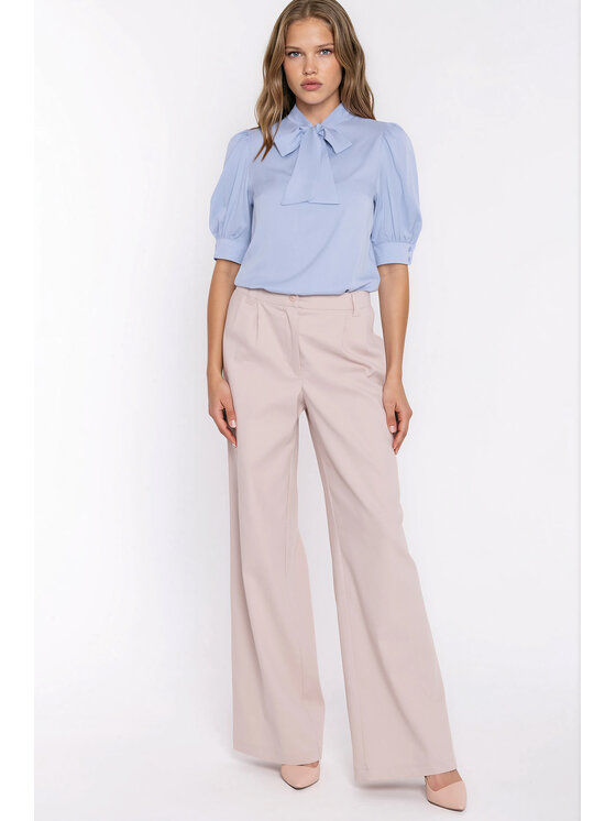 NIFE NIFE Kalhoty z materiálu SD141 Béžová Modern Relaxed Fit