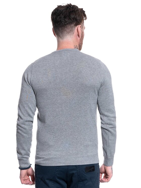 Mustang Mustang Maglione EMIL C BASIC Grigio Regular Fit