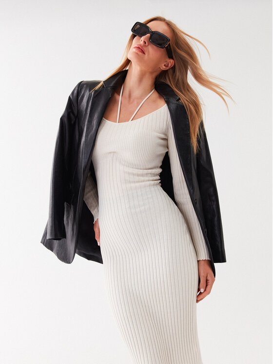 Guess Guess Úpletové šaty W3RK35 Z30L1 Écru Slim Fit