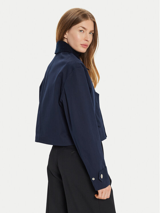 AMI PARIS AMI PARIS Átmeneti kabát FJK069.CO0081 Sötétkék Regular Fit