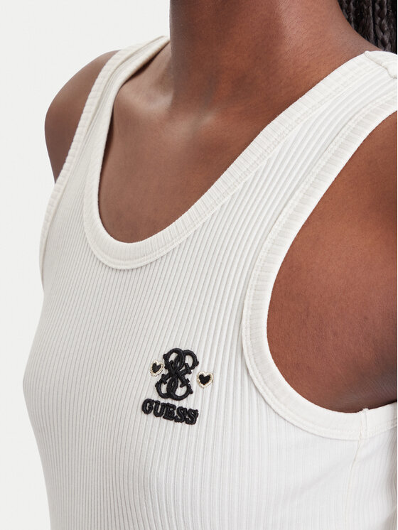 Guess Guess Top V6BP10 K6791 Kremowy Slim Fit