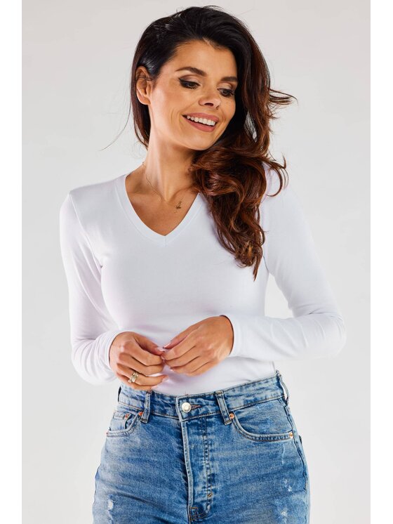 Infinite You Infinite You Blusa M289 Bianco Basic Fit