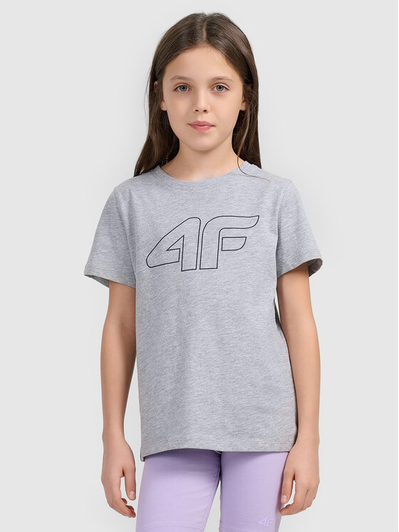 4F 4F T-Shirt BASIC+ Szary Oversize