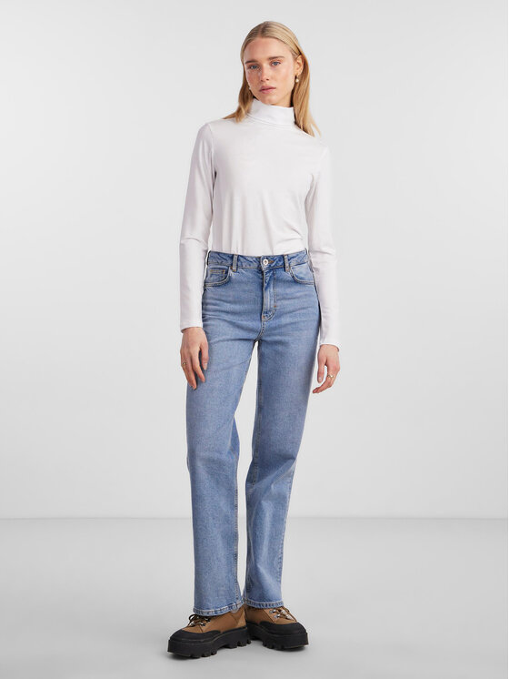 Pieces Pieces Golf 17108494 Biały Slim Fit