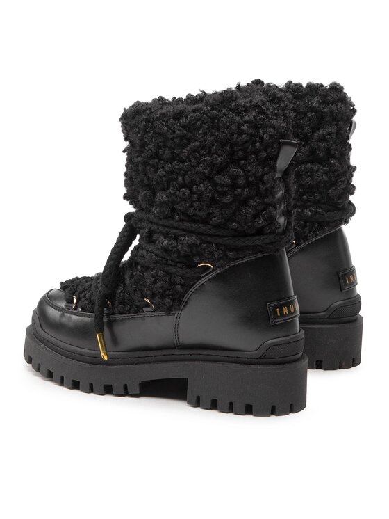 Inuikii Inuikii Botki Vegan Riccio 70107-119 Czarny