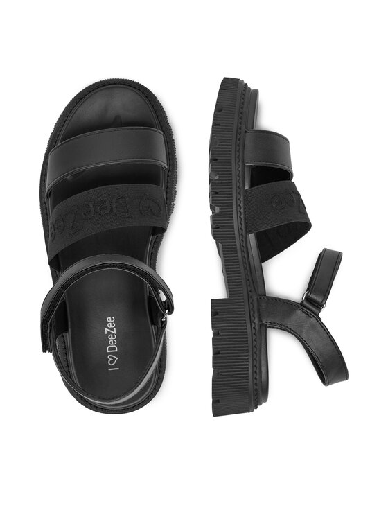 DeeZee DeeZee Sandały CM240807-1 Czarny