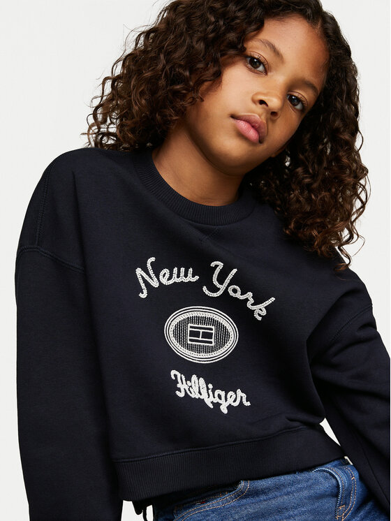 Tommy Hilfiger Tommy Hilfiger Pulóver NY KG0KG08038 Sötétkék Regular Fit