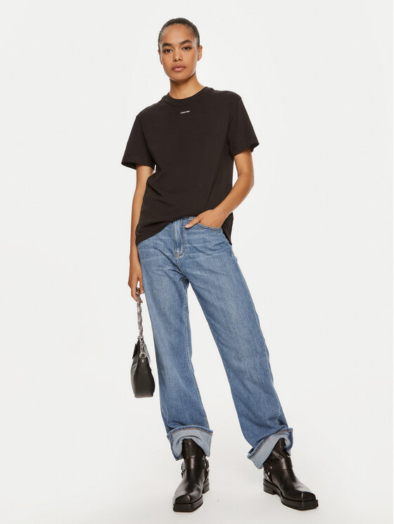 Calvin Klein Calvin Klein Póló Nano Logo K20K207519 Fekete Regular Fit