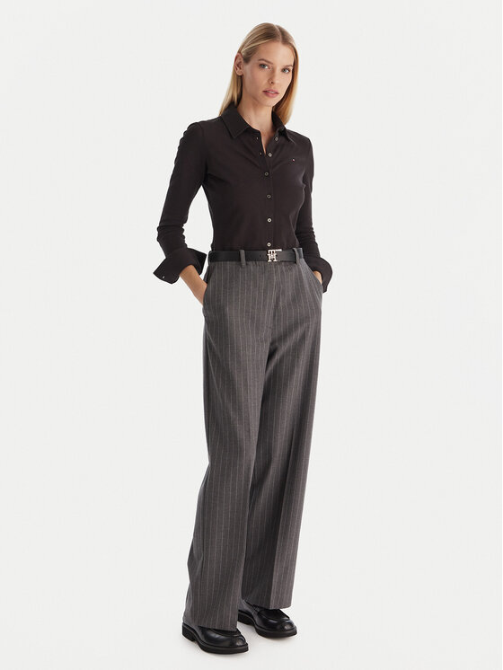 Tommy Hilfiger Tommy Hilfiger Košulja 1985 WW0WW43528 Crna Slim Fit