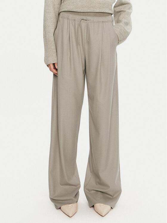 Marella Marella Auduma bikses Afona 2423136015 Bēšs Wide Leg