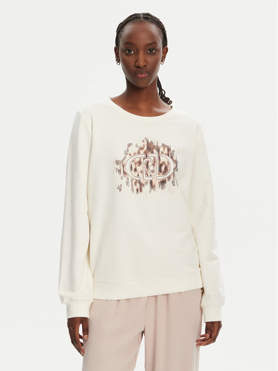 Liu Jo Sport Liu Jo Sport Sweatshirt TA5168 FS090 Écru Regular Fit