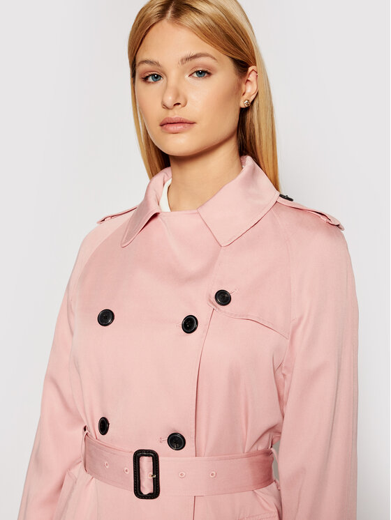 Tommy Hilfiger Tommy Hilfiger Trenčas Db Lyocell Fluid WW0WW30169 Rožinė Regular Fit