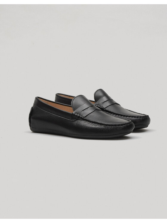 Borgio Borgio Mokasyny F300 black Czarny