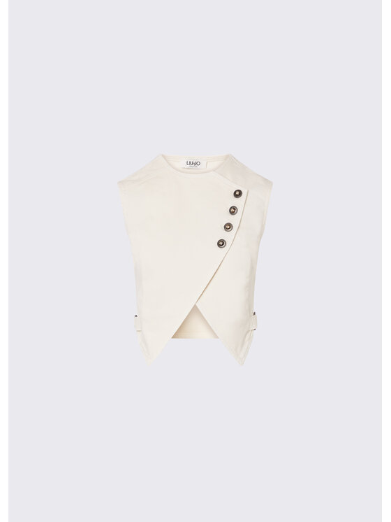 Liu Jo Liu Jo Gilet WF6169T1819X0659 Bianco Slim Fit