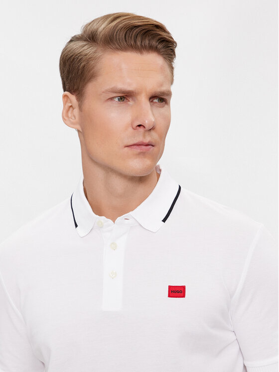 HUGO Hugo Polo majica Deresino232 50490775 Bela Slim Fit