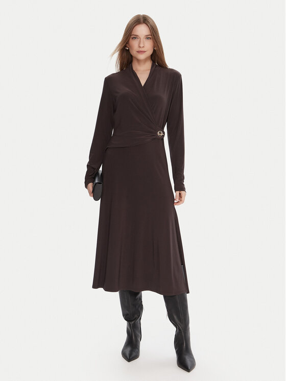 Joseph Ribkoff Joseph Ribkoff Cocktail obleka 253235 Rjava Slim Fit