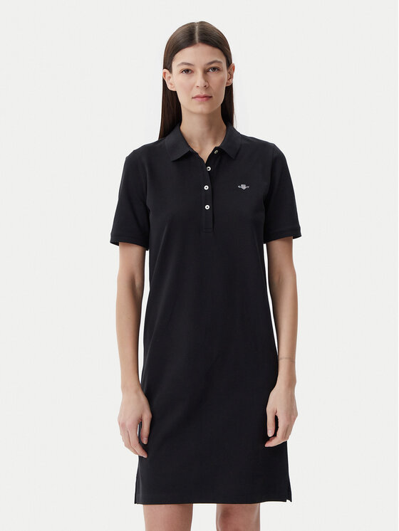 Gant Gant Hétköznapi ruha Shield 4201529 Fekete Regular Fit
