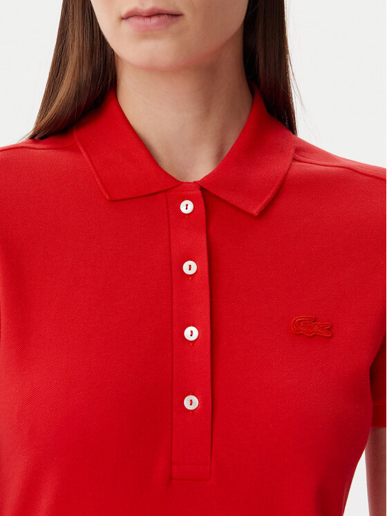 Lacoste Lacoste Haljina za svaki dan EF5473 Crvena Slim Fit