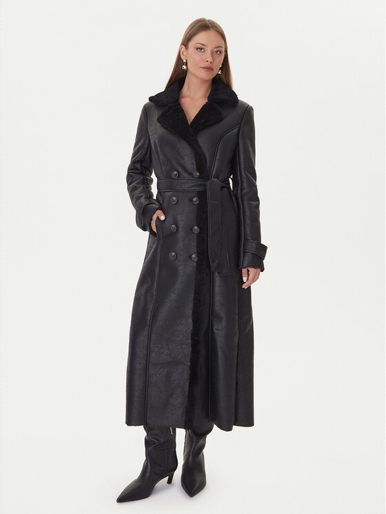 Bardot Bardot Műbőr kabát 59622JB1 Fekete Regular Fit