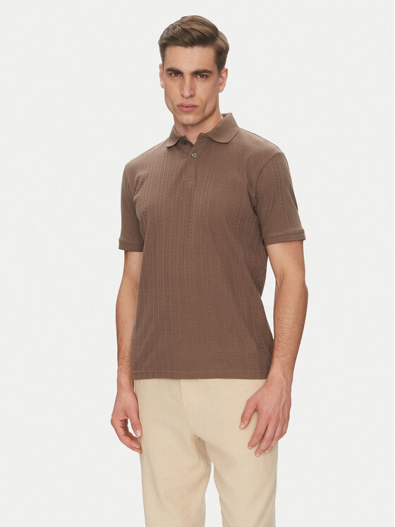 Selected Homme Selected Homme Polo 16094575 Bež Regular Fit