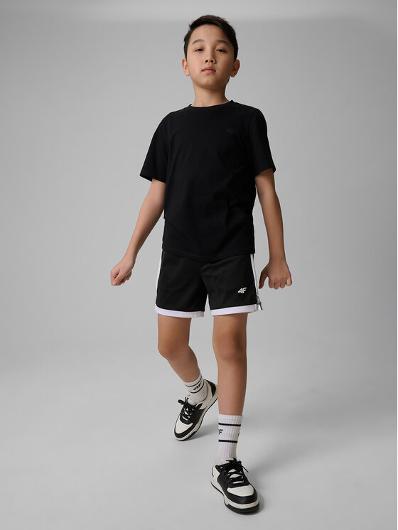 4F 4F T-Shirt BASIC+ Czarny Regular Fit