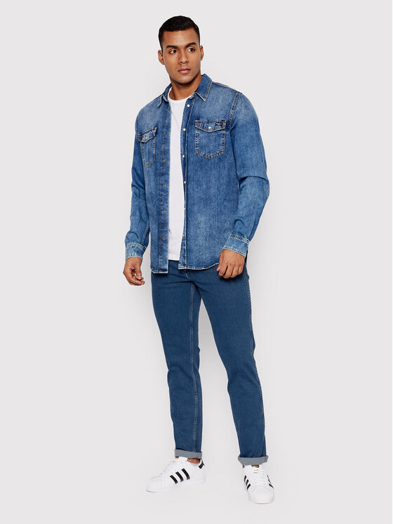 Wrangler Wrangler Džinsi Greensboro W15QYI39U 112145840 Zils Regular Fit