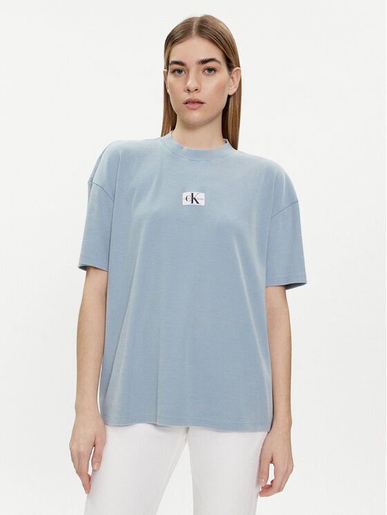 Calvin Klein Jeans Calvin Klein Jeans T-shirt J20J223278 Plava Boyfriend Fit