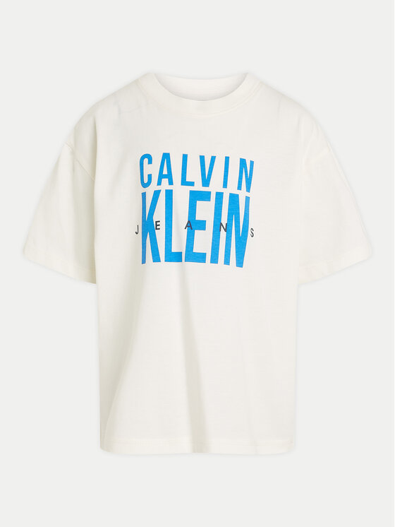Calvin Klein Jeans Calvin Klein Jeans Póló Bold Graphic IB0IB02448 Ekru Relaxed Fit