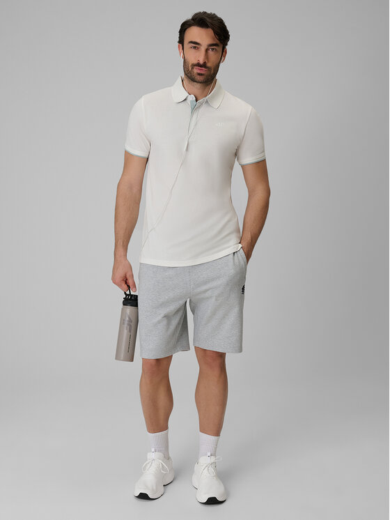 4F 4F Polo COMMERCIAL Biały Regular Fit