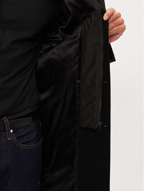 HUGO Hugo Kevad-sügis mantel Milogan2441 50528836 Must Regular Fit