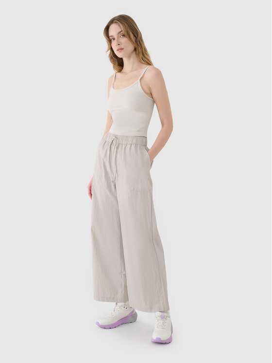 4F 4F Pantaloni di tessuto 4FWSS25TTROF1012-83S Marrone Oversize