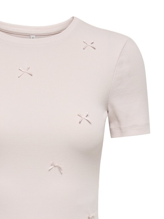ONLY ONLY Marškinėliai Femke 15369336 Šviesiai rožinė Slim Fit